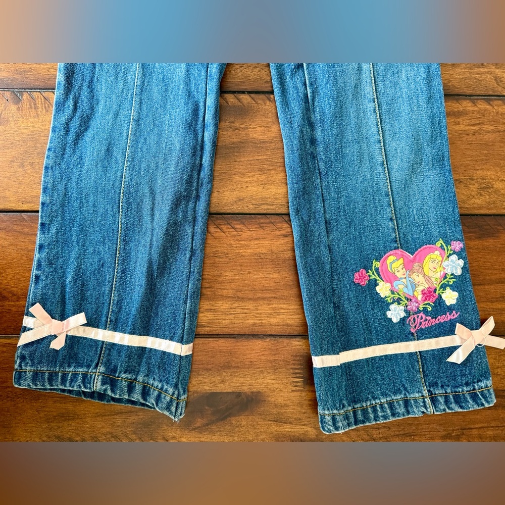 Disney Blue Flare Jeans with Embroidery